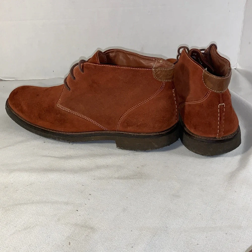 Johnston & Murphy Men's Brown Rust Suede Lace Up Chukka Boots